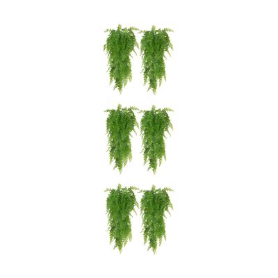 Plantas Artificiales Colgantes Decorativas Helecho De Boston 6 Pzas