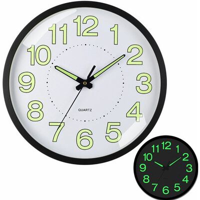 Reloj De Pared,30 cm Grande Moderno Luminoso Reloj De Pared.