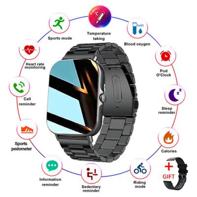 Reloj Inteligente Bluetooth Llamada Negro