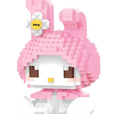 Set Mini Bloques Armables Hello Kitty 406 pzs Rosa