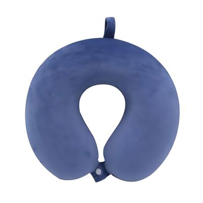 C&oacute;modo Coj&iacute;n Para El Cuello Almohada De Espuma Viscoel&aacute;stica Azul
