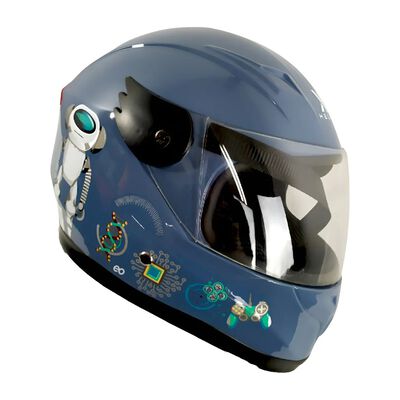 Casco Negro Infantil C Luz Ciborg Brillante Robot Back Negro 1 Brilloso Unitalla