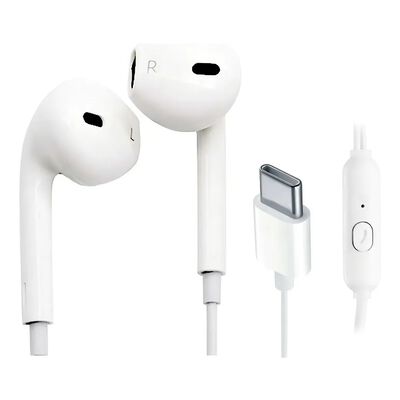 Manos Libres Para Celular Aud&iacute;fonos Tipo C Malubero Blanco