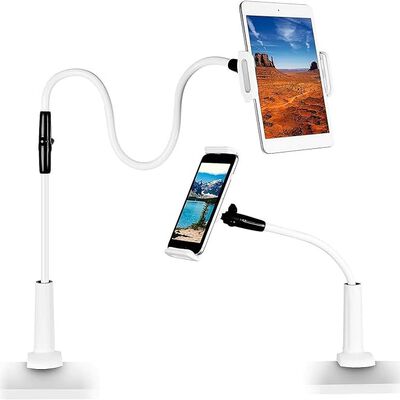 A Yostyle Soporte para Celular de Brazo Flexible, Soporte para Tel&eacute;fono M&oacute;vil Cuello de Cisne para Cama Escritorio o Mesa Brazos Largos de 110 cm Soporte para 3.7-7.7" Smartphones Tablet.
