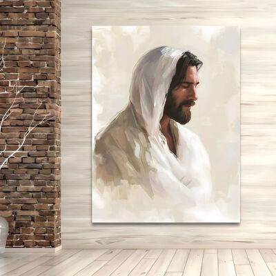 Cuadro Decorativo Religioso 80x122cm Jes&uacute;s al &Oacute;leo
