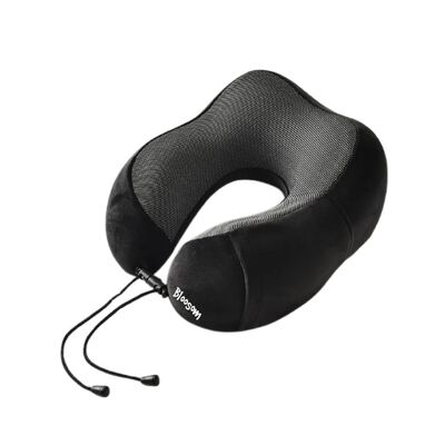 Almohada De Cuello De Viaje De Espuma Viscoel&aacute;stica C&oacute;modo Negro