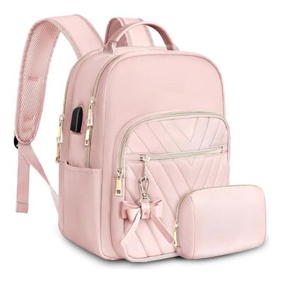 Mochila de Mujer Escolar de Moda Impermeable y Antirrobo Rosa Bloosom