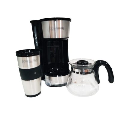 Cafetera 5 Tazas 4 En 1 Con Vaso Black And Decker CM0755S-MX Negro