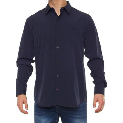 Camisa POLO CLUB Casual Lisa Negro G para hombre
