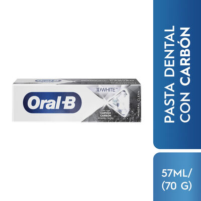 Oral-B Pasta Dental 3D White Mineral Clean Con Carb&oacute;n 53 ml