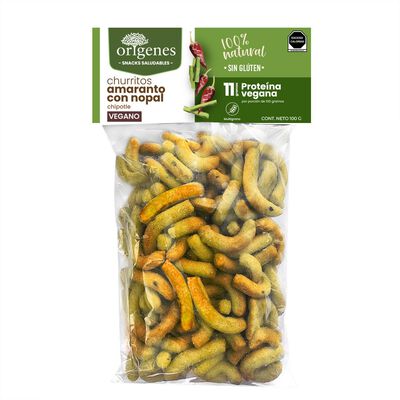 Churritos Nopal Chipotle Origenes 100g