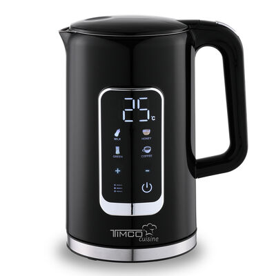 TIMCO Tetera El&eacute;ctrica con Pantalla Digital en Color Negro y Capacidad de 1700 ml