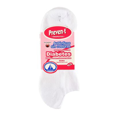 Liner Preven-T diabetes terapéutico sin costuras 1960 grande-extragrande(24.5 a 27cm) blanco dama