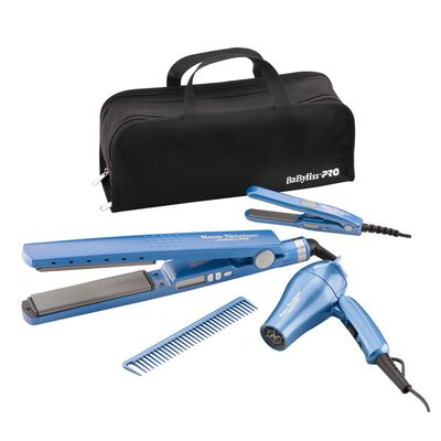 Combo Alaciadora 1 1/2 + Mini Secadora y Mini Alaciadora Babyliss"