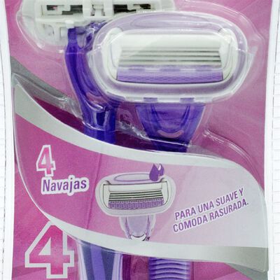 Rastrillos Desech. 4 Navajas / Blister / Woman