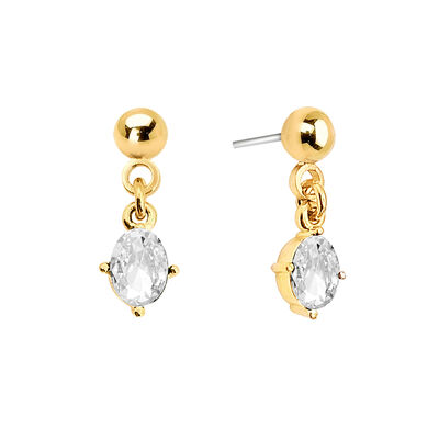 Aretes Circonias Oval Carre