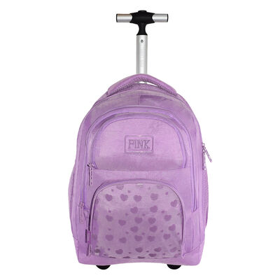 Mochila Rodante Lila Pink Label
