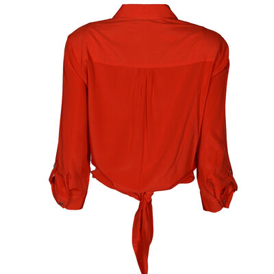 Blusa Lisa con amarre y Bolsillos Philosophy para Mujer