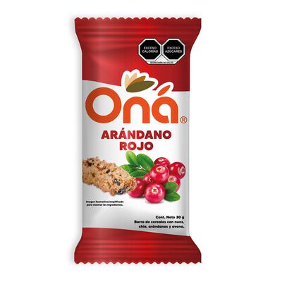 Barra De Cereales Arandano Rojo Ona 30g
