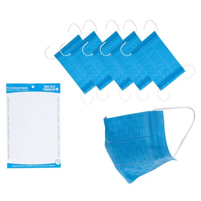 Cubrebocas Lavable Azul con 5 Piezas