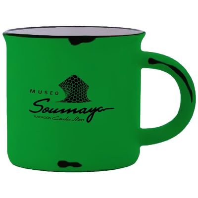 Taza en cerámica con acabado vintage