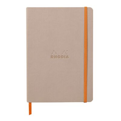 Libreta Rhodia A5 Pasta Suave Rayas Color Rosa Claro