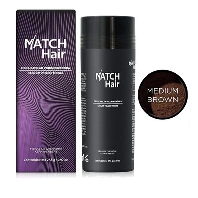 Match Hair Medium Brown Fibra Capilar 27.5 grs.