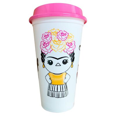 Vaso Cafetero By Mexico Floreada Blanco