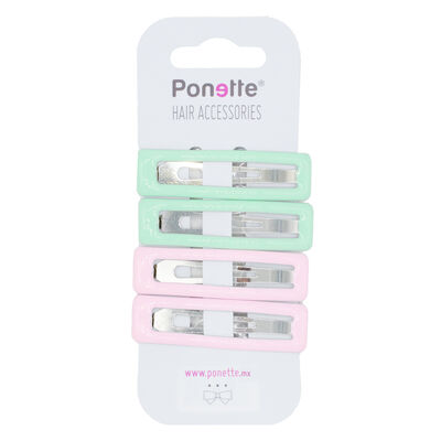 Broches de Clip Rectangulares Pastel Ponette