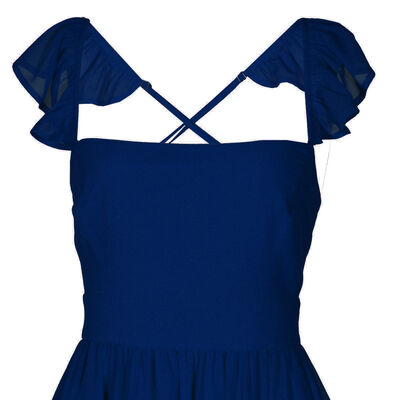 Vestido Corto con Olanes y Tirantes Cruzados Philosophy para Mujer