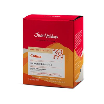 Café Juan Valdez Molido Drip Colina 5 Sobres