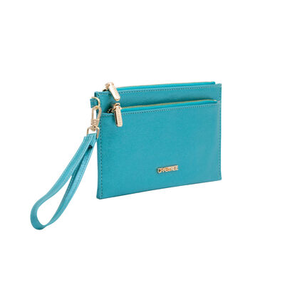 Cartera Crabtree Azul Metálico para Mujer