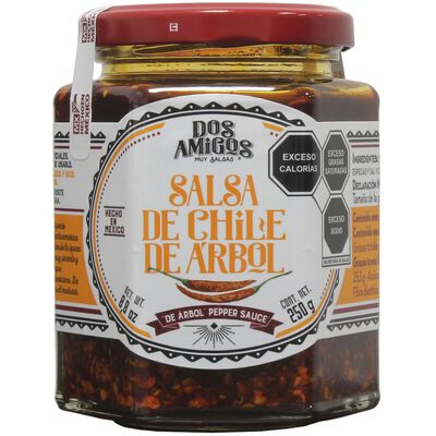 Salsa de Chile &Aacute;rbol Dos Amigos 250g