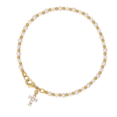 Pulsera Joyer&iacute;a Religiosa De Perlas