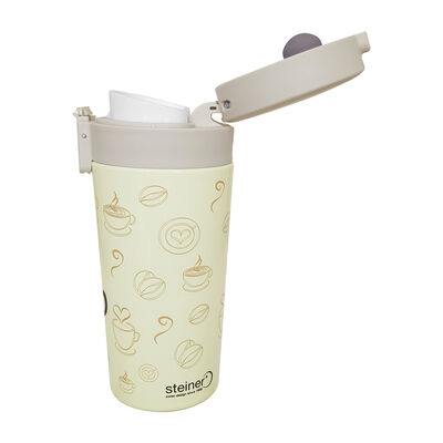 Vaso T&eacute;rmico Steiner Acero Inoxidable Divertido Dise&ntilde;o Beige 350 ml