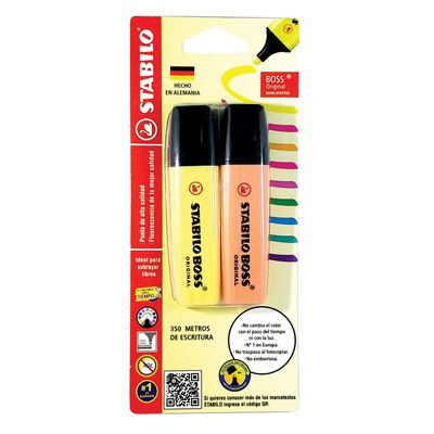Stabilo marcatexto Boss 2 piezas
