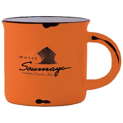 Taza en cer&aacute;mica con acabado vintage