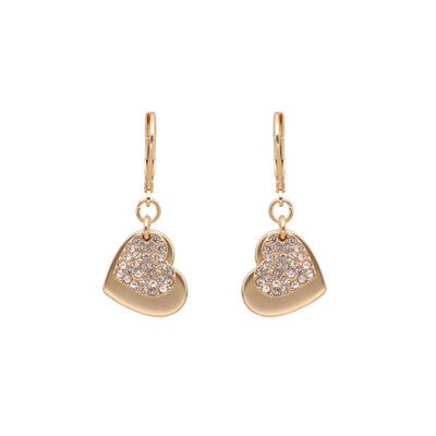 Aretes Coraz&oacute;n Colgante Dorado Nine West