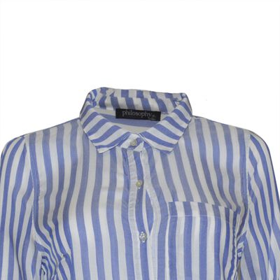 Blusa estampada con bolsillos para mujer Philosophy talla Grande