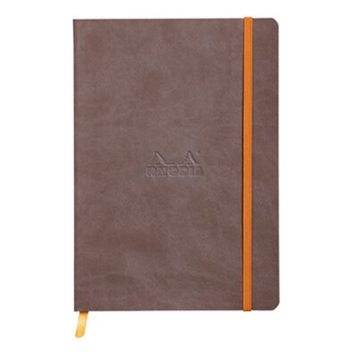Libreta Rhodia A5 Pasta Suave Rayas Color Cafe
