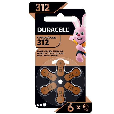 Pila Duracell Auditiva 312 C/6