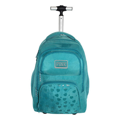 Mochila Rodante Menta Pink Label