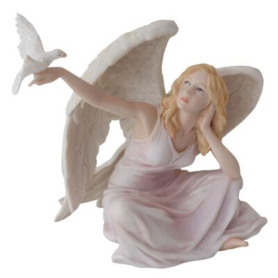 &Aacute;ngel sentado con paloma