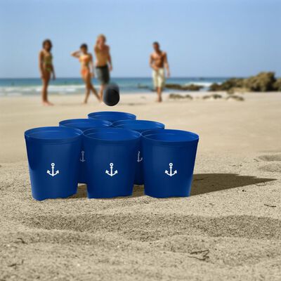 Beer Pong Gigante 6 cubetas y 6 pelotas