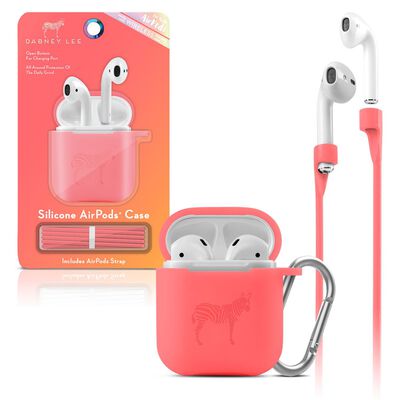 Funda de Silicón para Airpods Coral Neón Dabney Lee