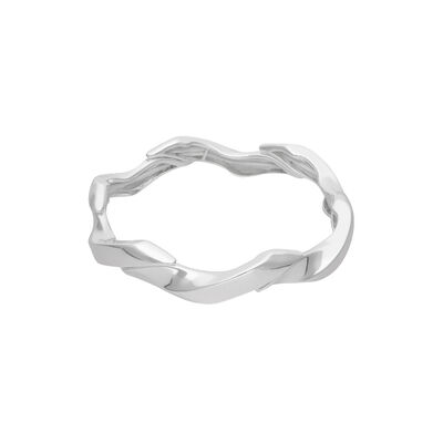 Pulsera Plateada Torcido Tipo Strech Napier