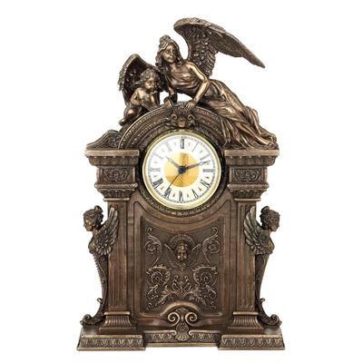 &Aacute;ngel y querub&iacute;n sobre el reloj