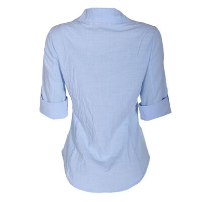 Blusa lisa con elevación en manga para mujer Philosophy Talla Mediana