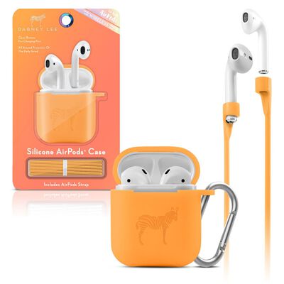 Funda de Silicón para Airpods Naranja Neón Dabney Lee