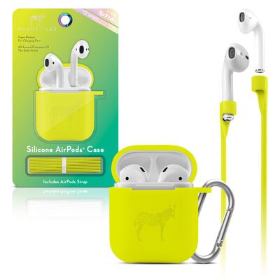 Funda de Silicón para Airpods Verde Amarillento Neón Dabney Lee